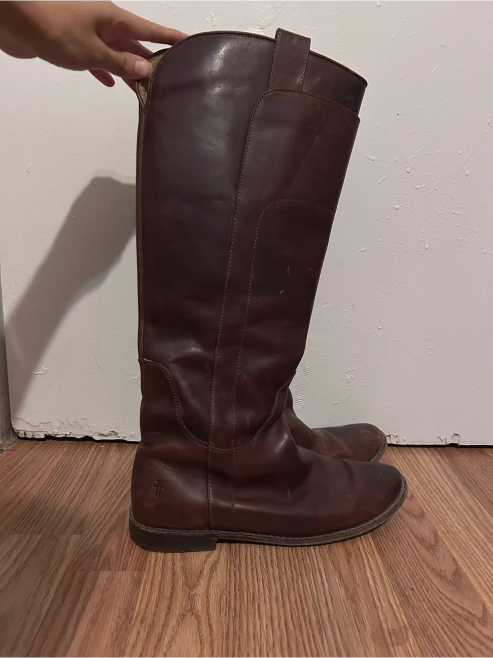 Frye Brown Leather Boots with Tan Interior